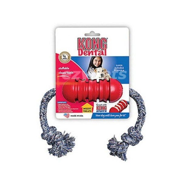 KONG Dental Dog Chewing Toy (Medium) 健齒漏食連繩狗玩具 (M)
